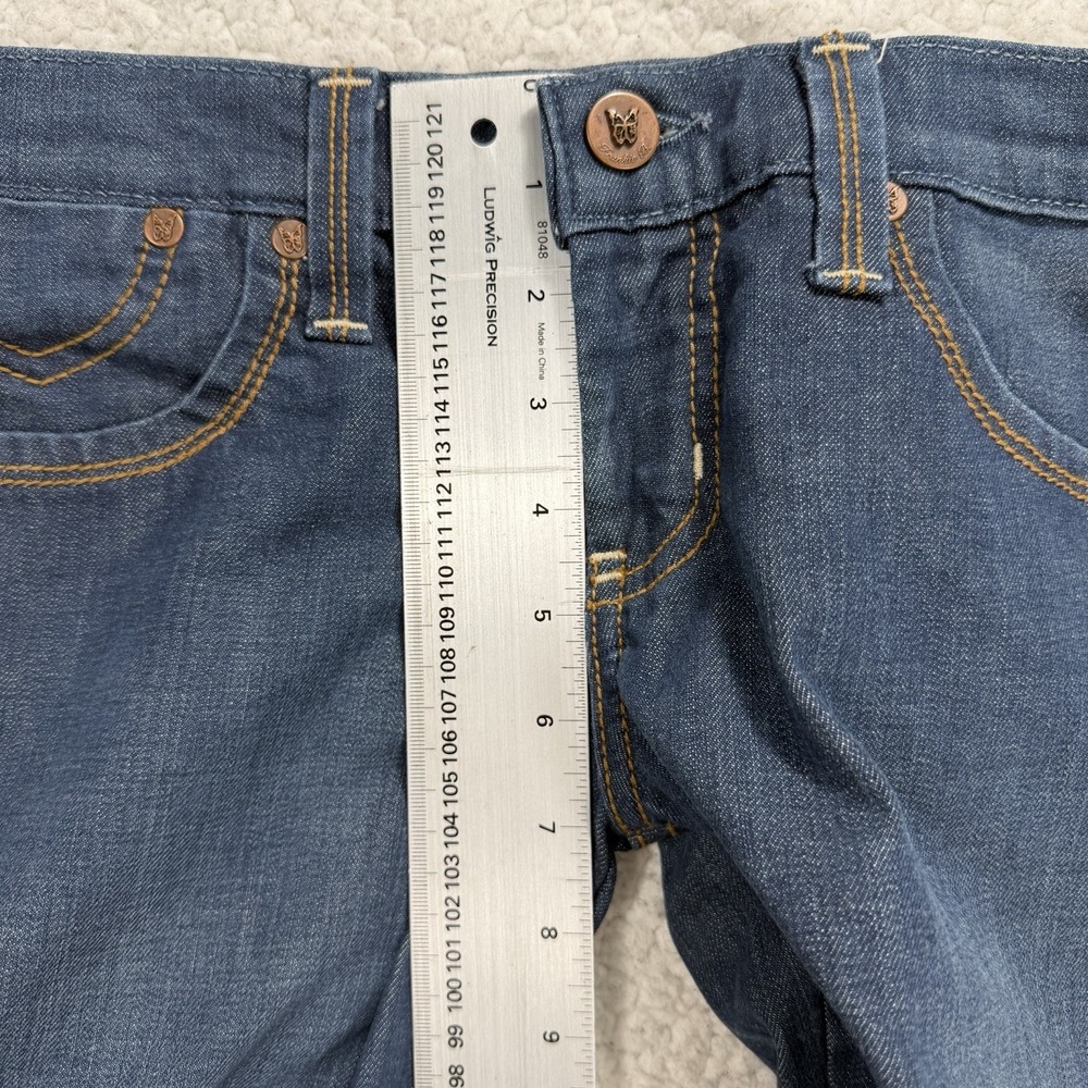 Frankie B Bootcut Jeans Women's 8 (32x30) USA Y2K Boho Western Flare Low Rise - Picture 12 of 14